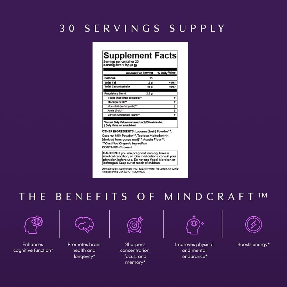 Apothékary Mindcraft Liquid Herbal Drops