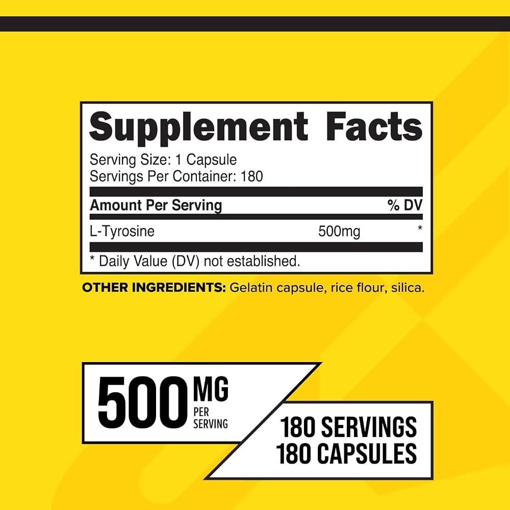 Primaforce L-Tyrosine 500 mg - 180 Capsules - image 2
