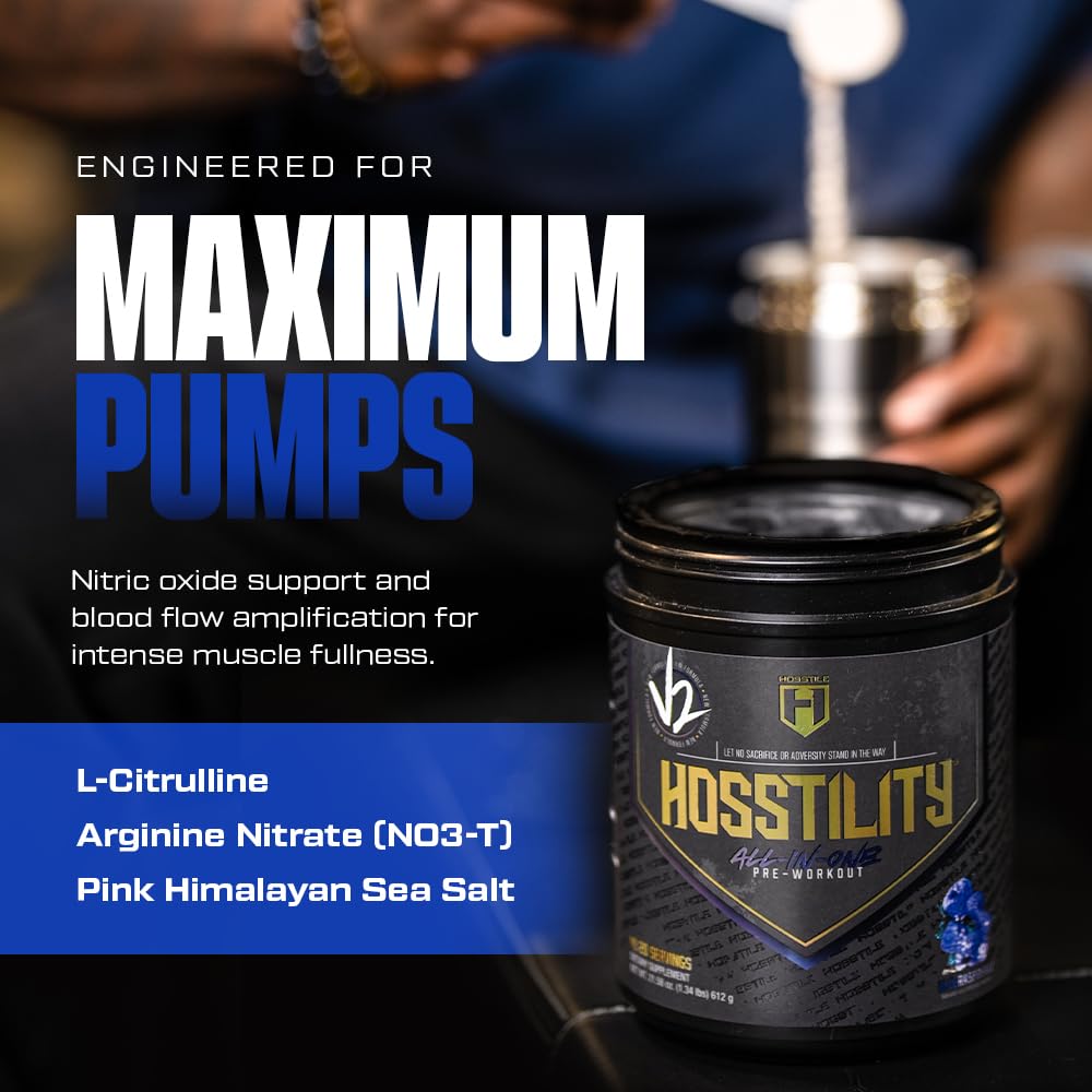 HOSSTILE Hosstility V2 Pre-Workout Powder Energy & Focus - 40/20 Servings - image 3