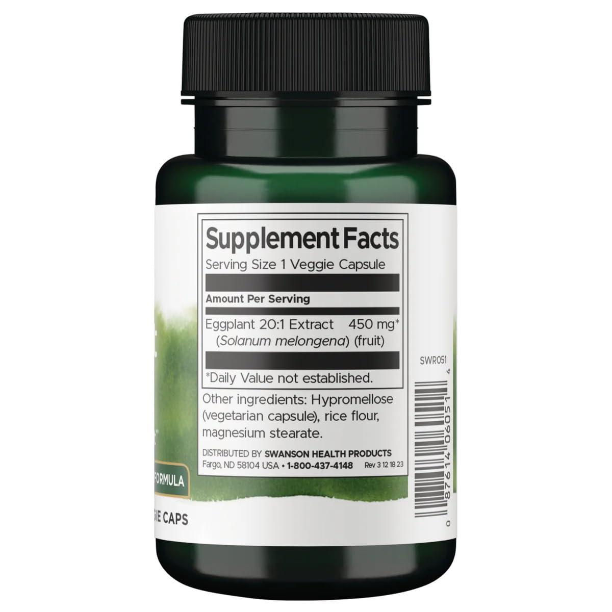 Swanson Eggplant Extract 20:1 450mg - 60 Vegetarian Capsules - image 2