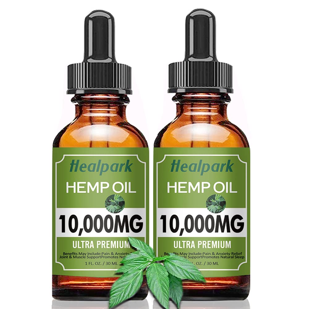 Healpark Hemp Oil 10000mg Omega 3-6-9 - 2 Fl Oz