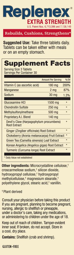 Melaleuca Replenex Joint Health Glucosamine Calcium - 90 Tablets - image 2
