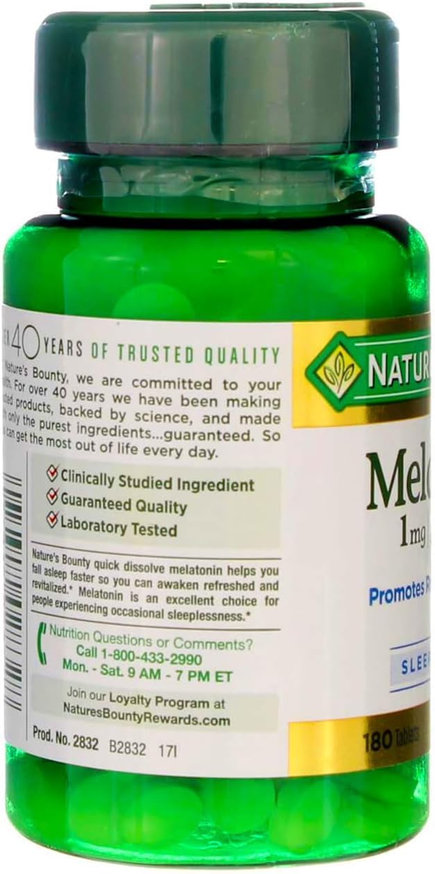 Nature's Bounty Melatonin 1 mg Tablets - 720 Tablets - image 2