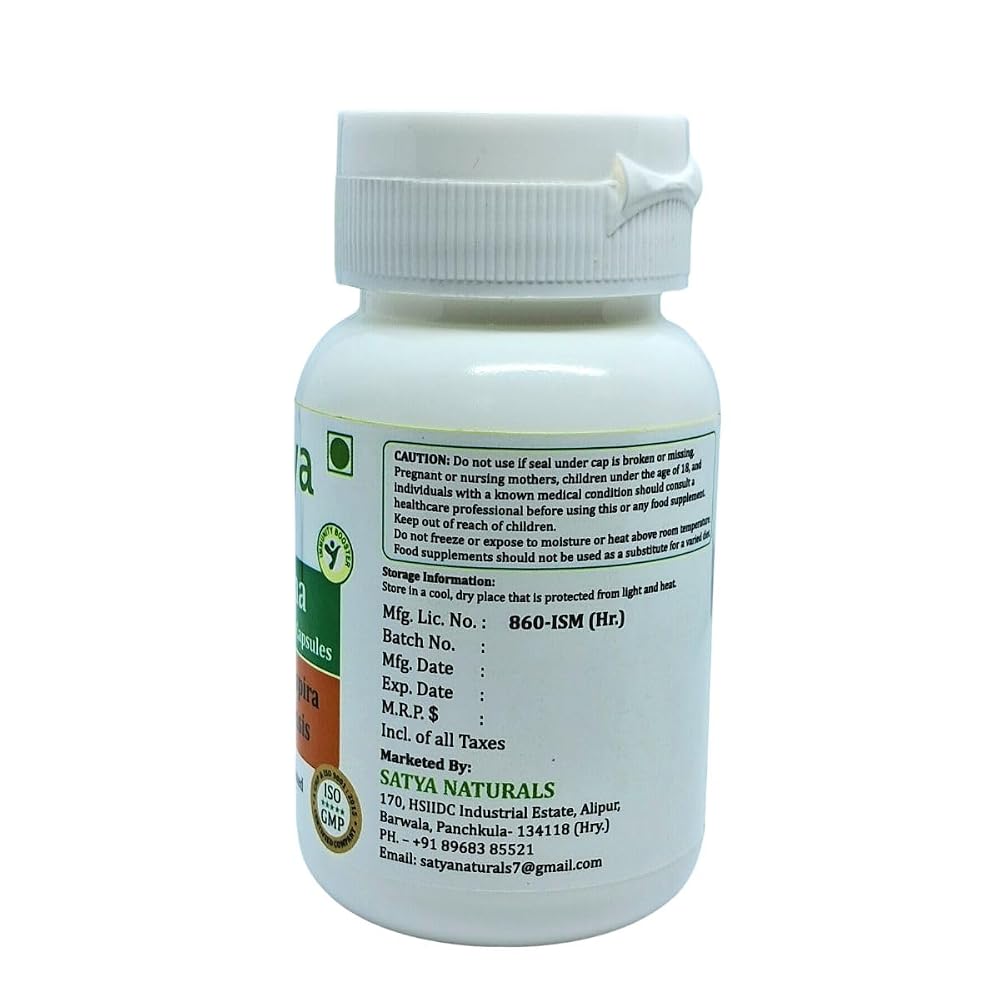 Satya Naturals Spirulina Forte Capsules 500 mg. 60 Veg. Capsule