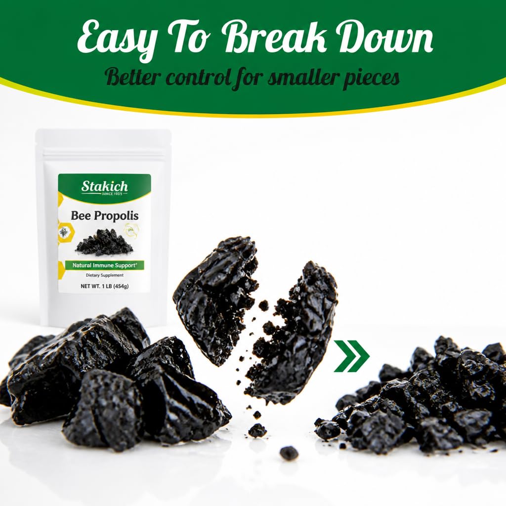 Stakich Pure Propolis Chunks - 100% Pure, All Natural
