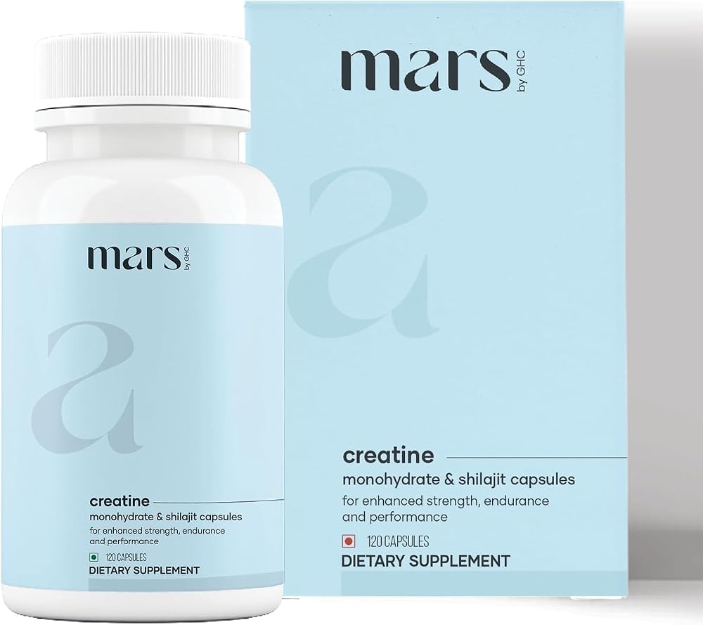 Mars by GHC Micronized Creatine Monohydrate with Shilajit - 120 Capsules