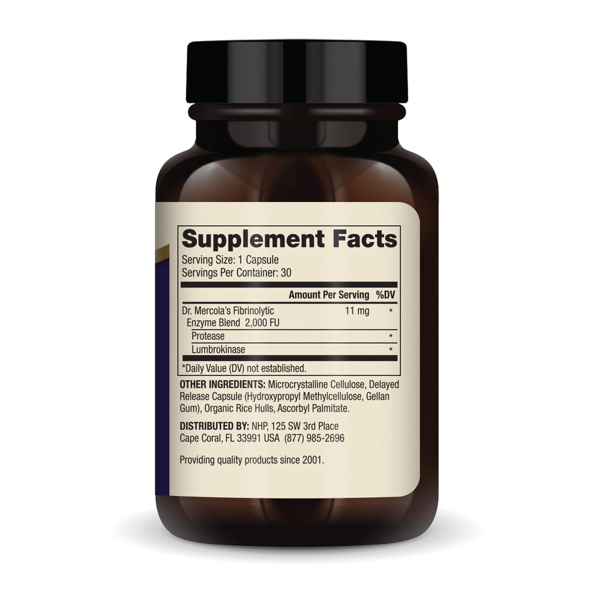 Dr. Mercola Lumbrokinase Enzymes 11 mg - 30 Capsules - image 2