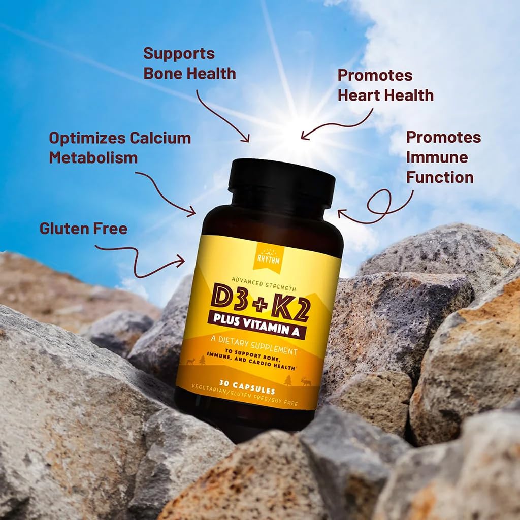Natural Rhythm Vitamin D3 5000 IU with K2 MK-7 - 30 Capsules - image 2