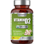 EAT Intact Whole Mushroom Vitamin D2 2000 IU - 60 Capsules