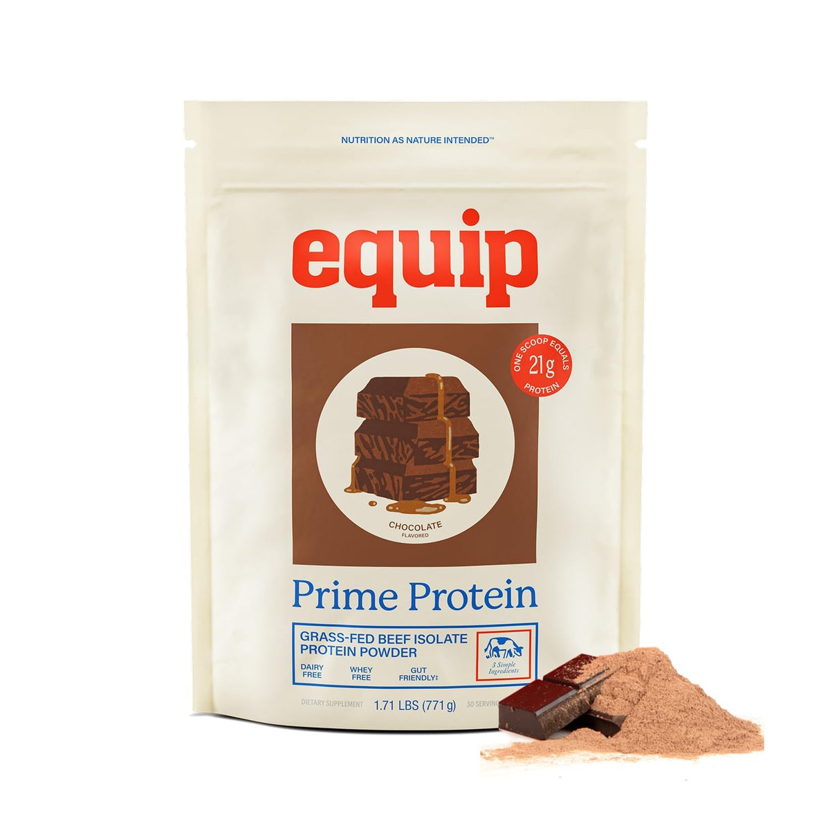 Equip Prime Chocolate Protein Powder - 30 Servings