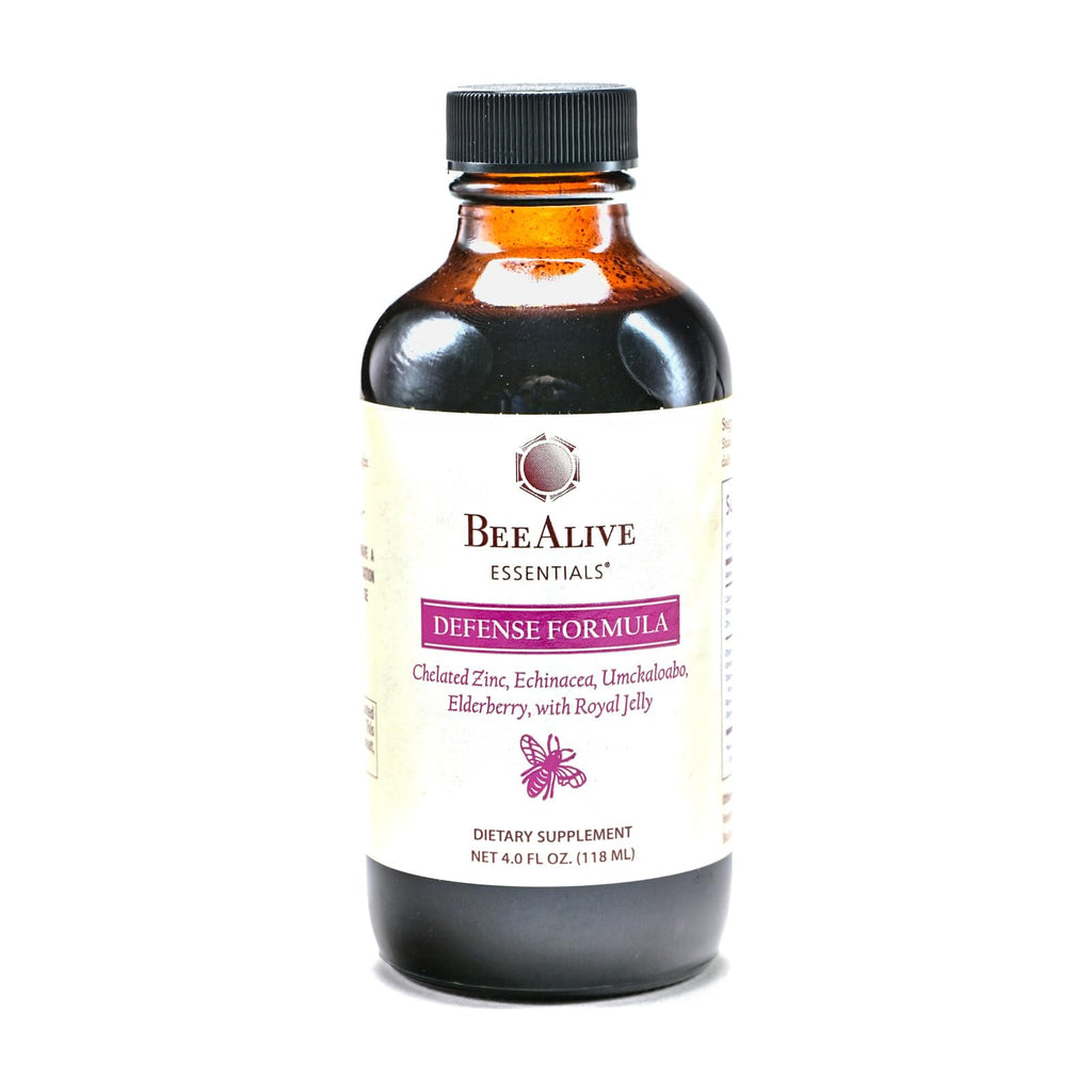 BeeAlive Defense Formula with Zinc, Echinacea & Elderberry - 4 Fl Oz