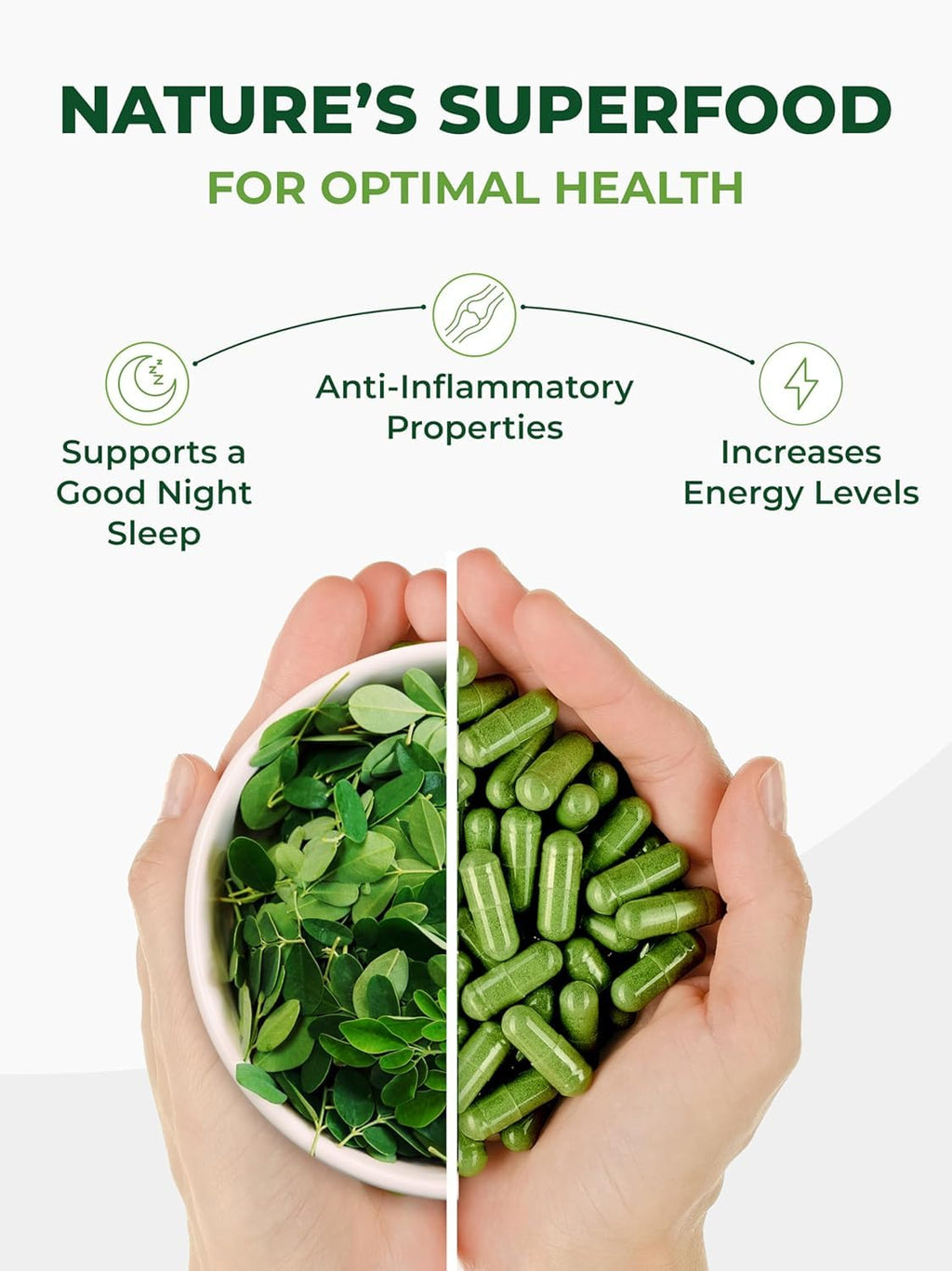 Pura Vida Moringa Organic Moringa Capsules Energy Support - 240 Count - image 8