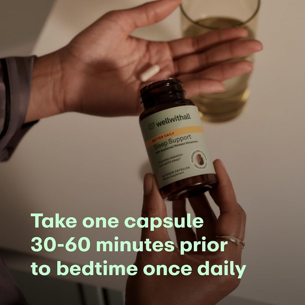 WellWithAll Sleep Support with Melatonin for Sleep - 30 Capsules - image 5