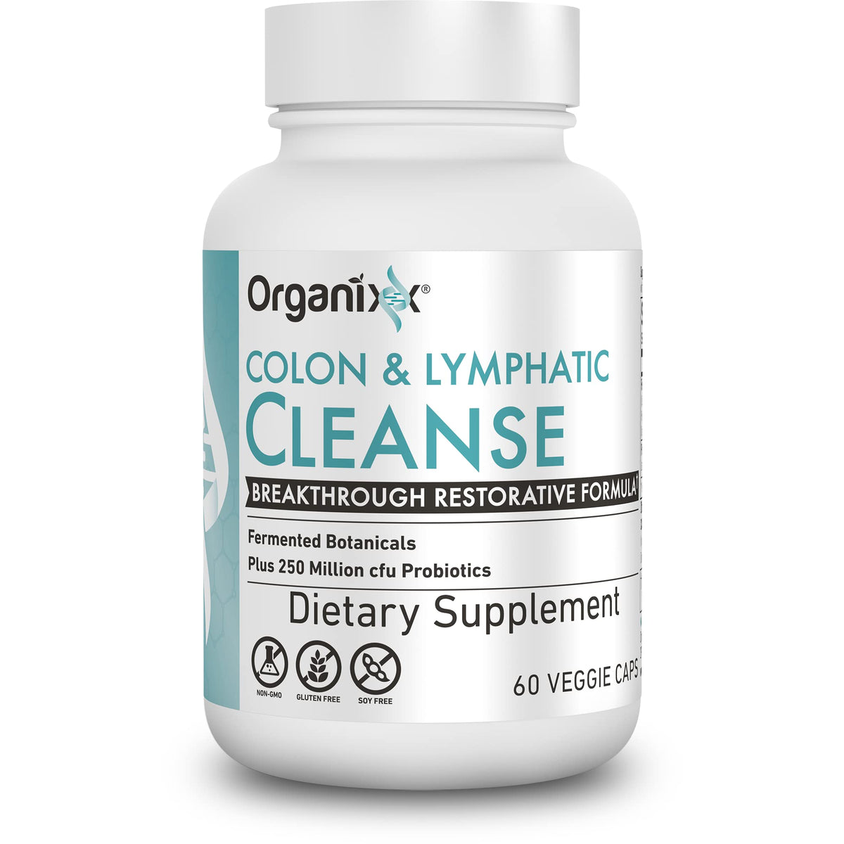 Organixx Lymphatic & Colon Cleanse Probiotic Support - 60 Capsules