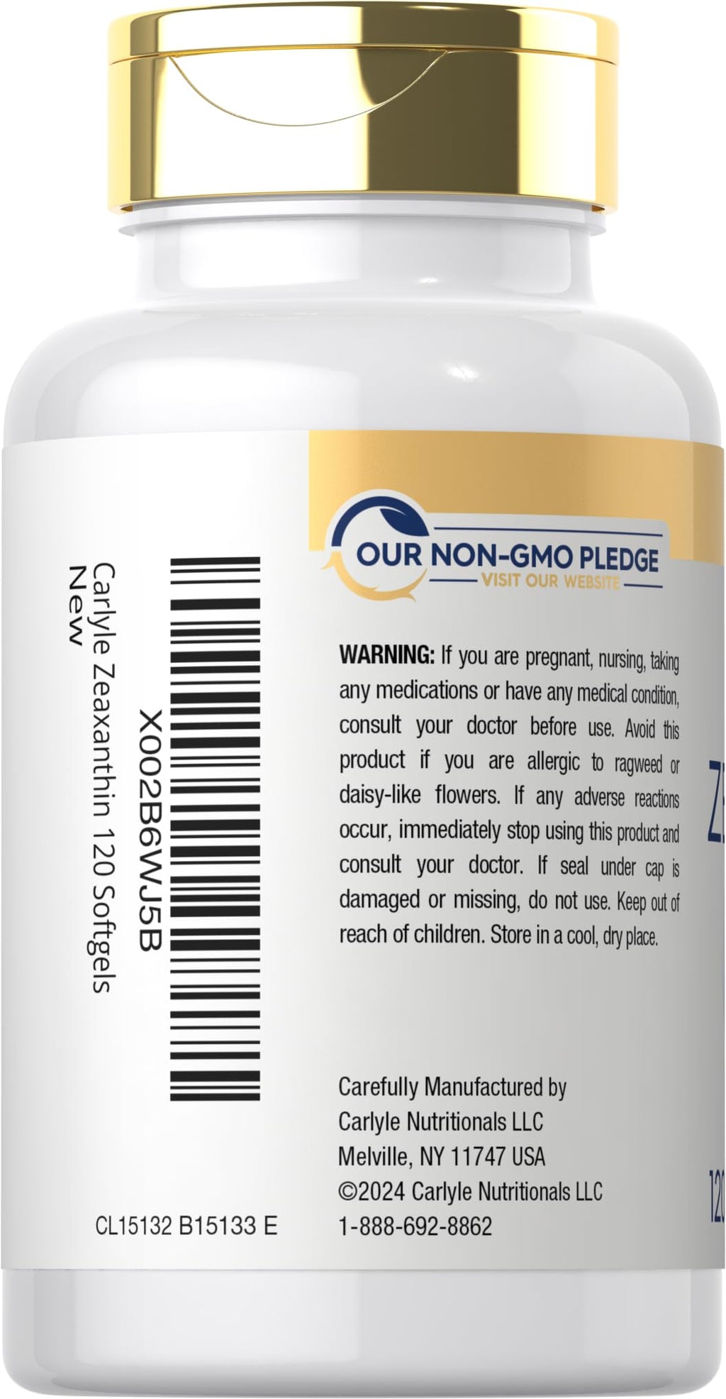 Carlyle Zeaxanthin 10mg Eye Health Support - 120 Softgels - image 3