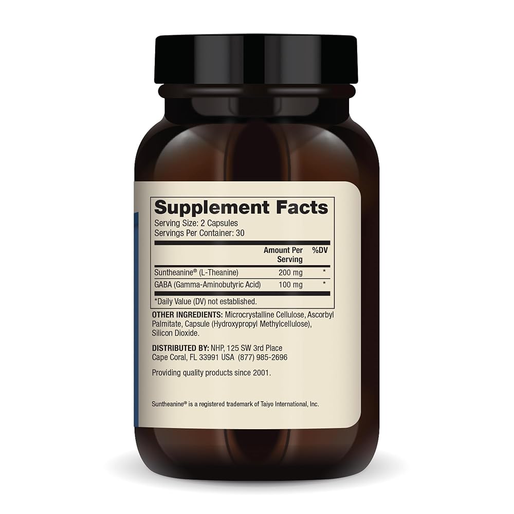 Dr. Mercola L-Theanine Plus GABA, 200 mg
