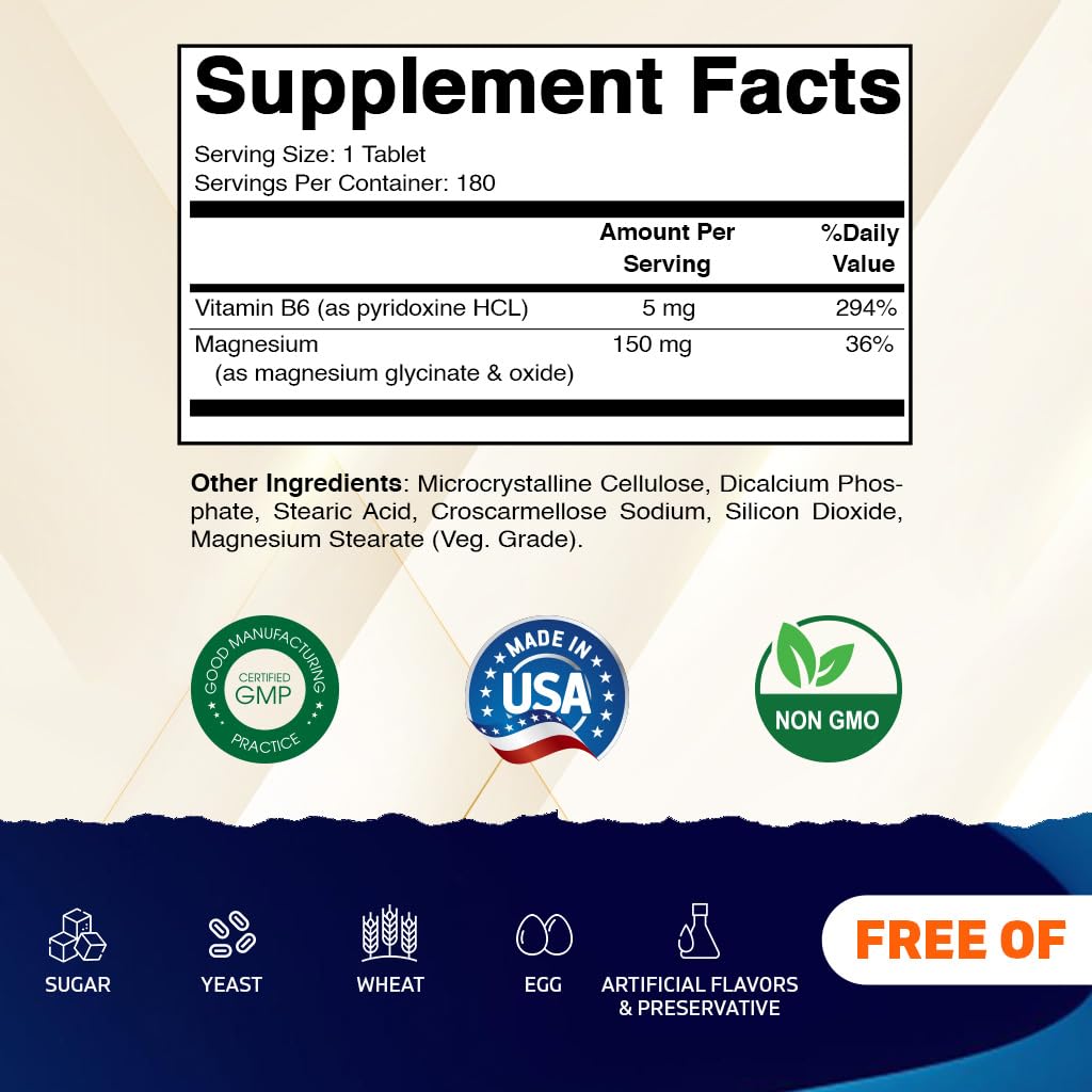 Vitamatic Magnesium with B6 - 360 Vegetarian Tablets - image 2
