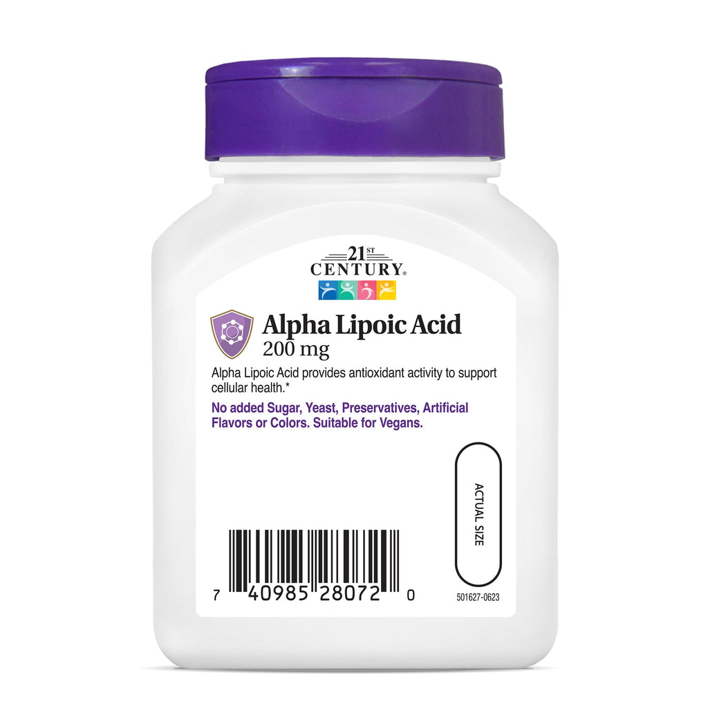 21st Century Alpha Lipoic Acid 200mg Antioxidant - 60 Capsules - image 6