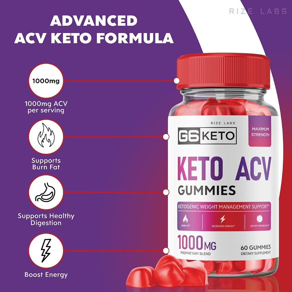 rize labs G6 Keto ACV Gummies Weight Loss Support - 120 Gummies - image 2