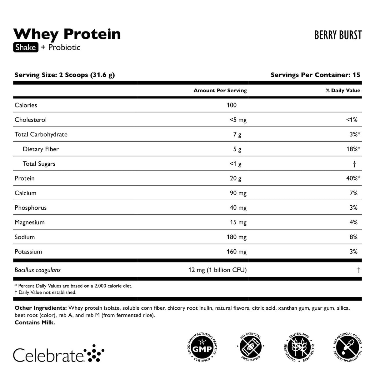 Celebrate Vitamins Rebuild Protein Powder with Probiotics
