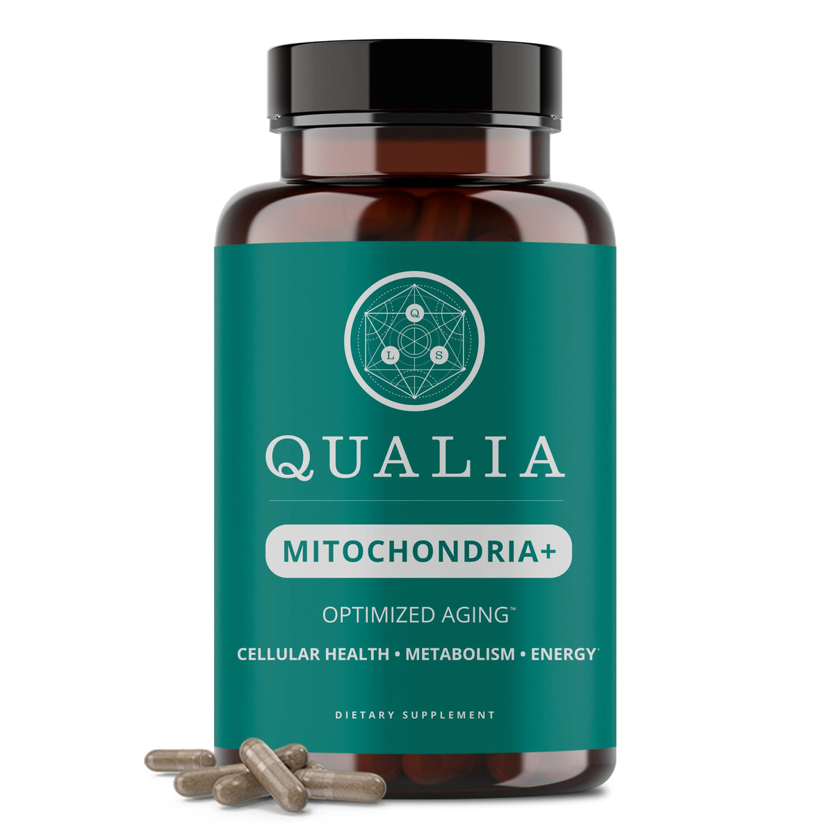 Qualia Mitochondria+ NAD+ Booster for Cellular Energy - 160 Capsules