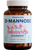 VIVANUTRA D-Mannose 2000mg with Cranberry & Hibiscus - 120 Capsules