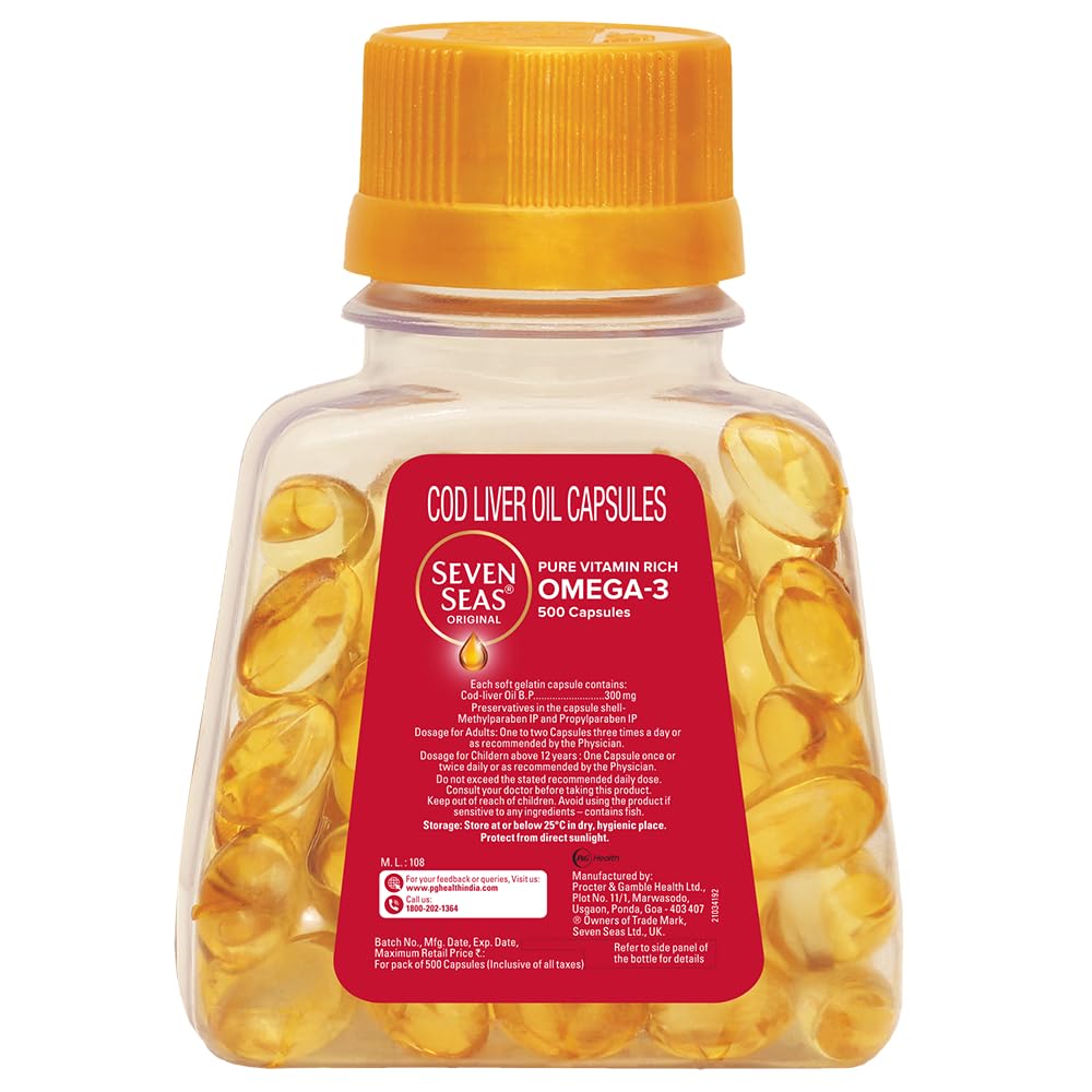Sevenseas Cod Liver Fish Oil - 500 Capsules