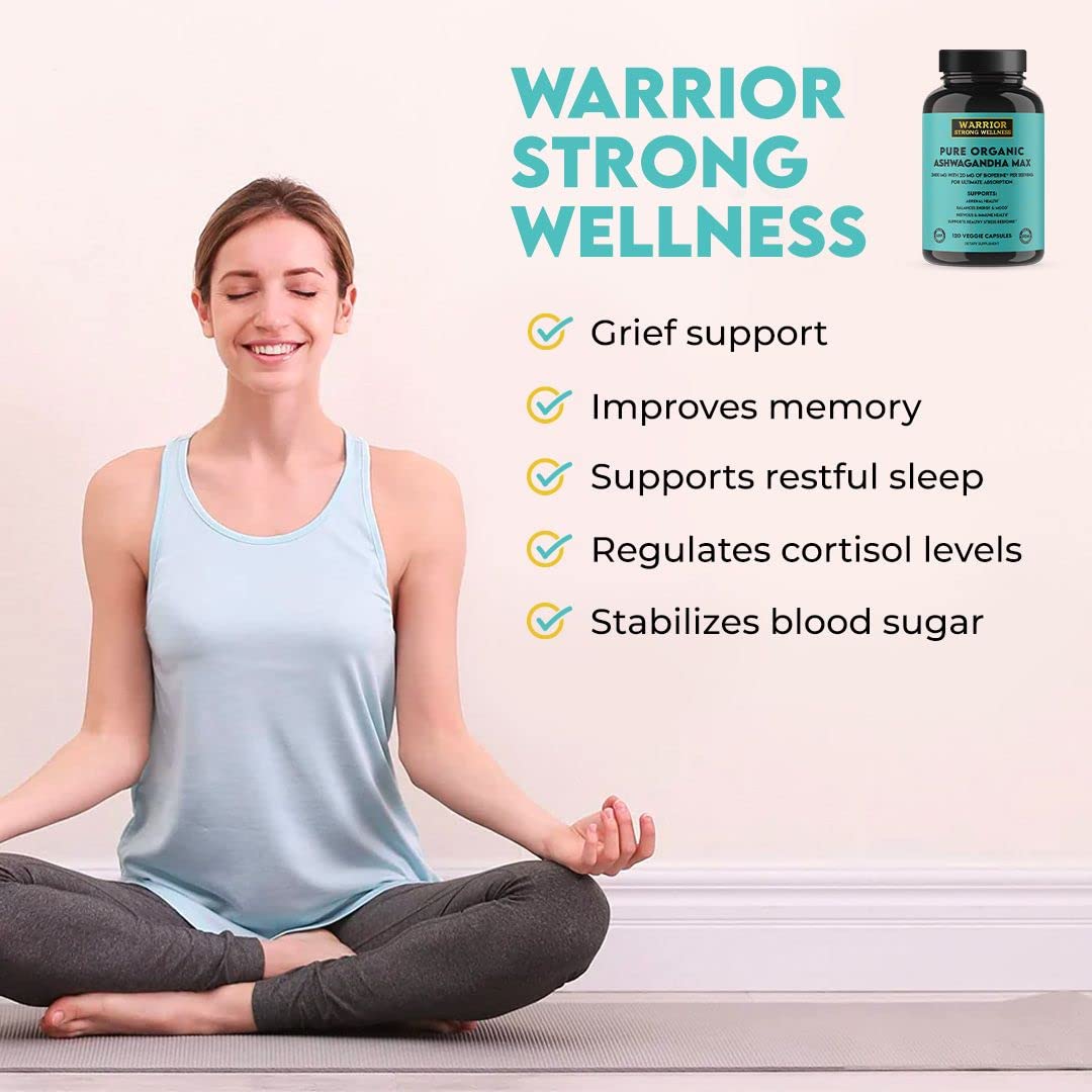 Warrior Strong Wellness Pure Organic Ashwagandha with Bioperine - image 3