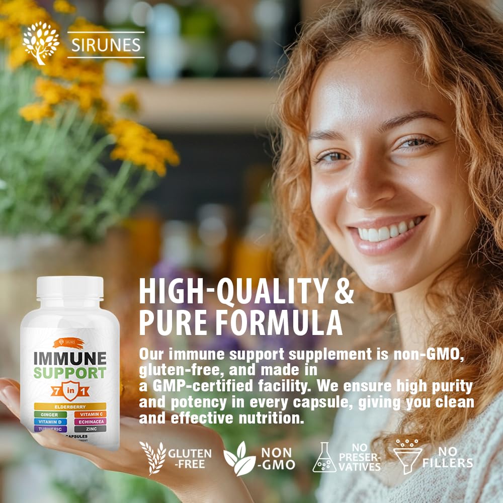 SIRUNES Immune Support Multivitamin with Vitamin C, D3 & Elderberry - image 5