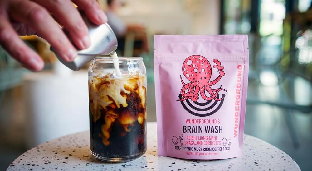 Wunderground Brain Wash Organic Mushroom Powder for Focus & Energy - 30 Servings - image 5