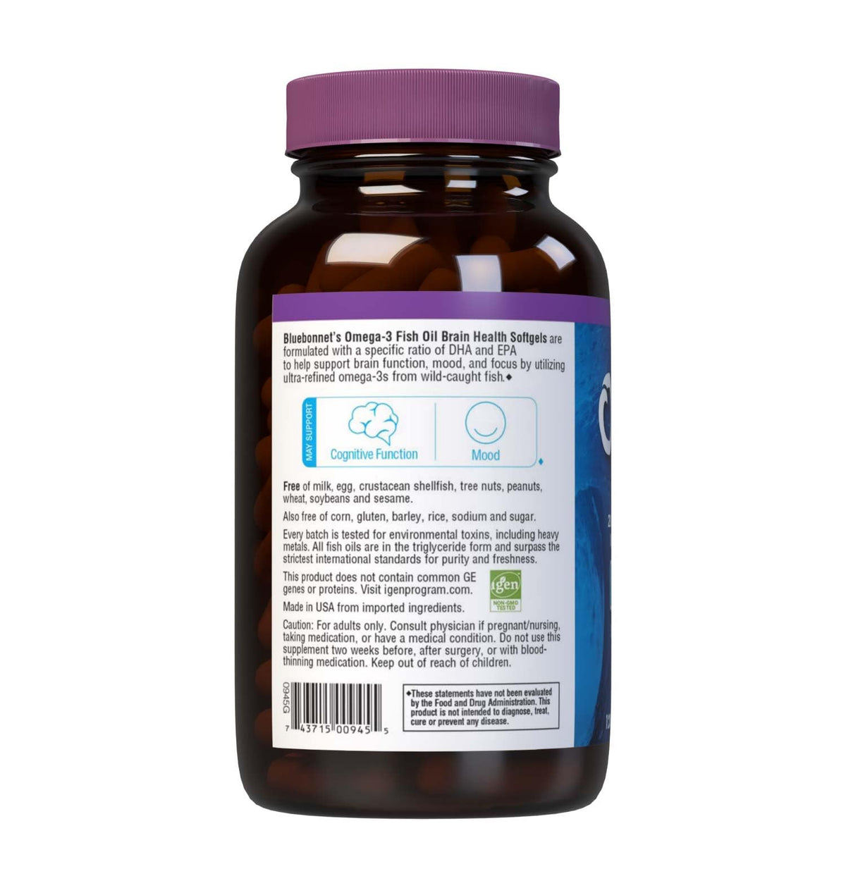 Bluebonnet Nutrition Omega-3 Brain Formula Natural