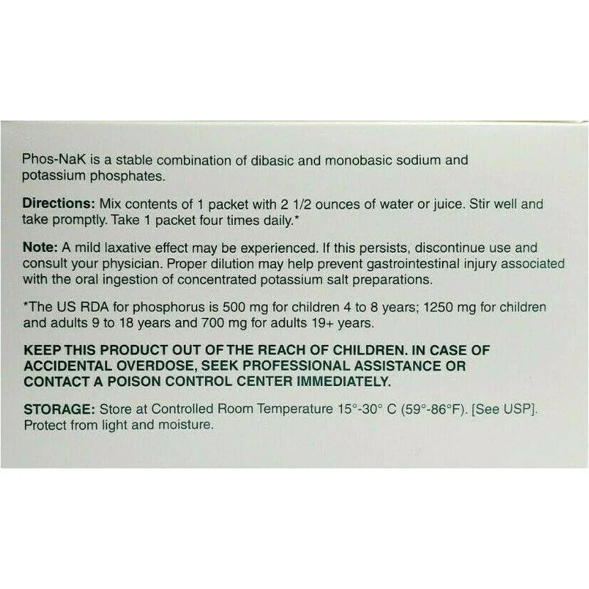 Cypress Pharmaceutical Phos-NaK Sodium Potassium Phosphorus - 1 Packet - image 3