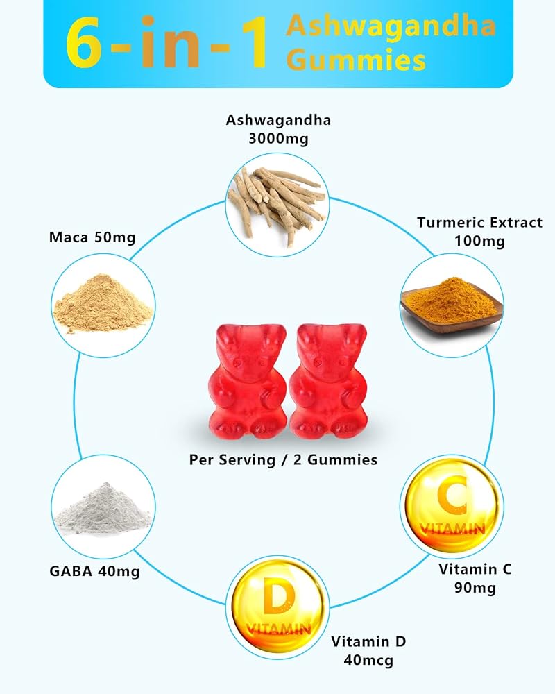 VNWOO Organic Ashwagandha Gummies with Maca Root - image 5