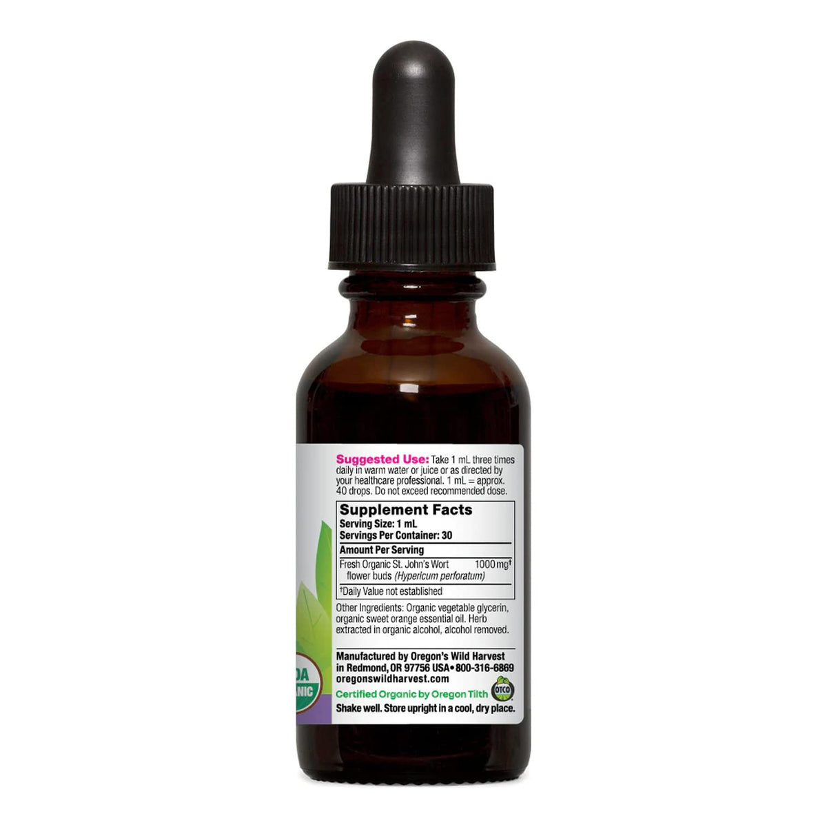 Oregon's Wild Harvest St. John's Wort Extract - 1 Fl Oz - image 2