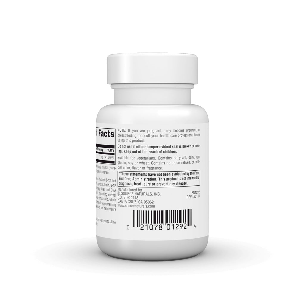 Source Naturals B12 Methylcobalamin - 60 Lozenges - image 4