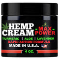 Healthergize Hemp Cream Maximum Strength with Turmeric & Aloe - 4 Oz