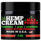 Healthergize Hemp Cream Maximum Strength with Turmeric & Aloe - 4 Oz