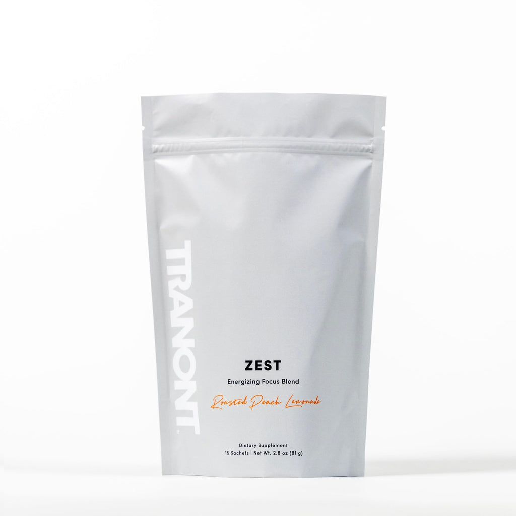 Tranont Zest Energizing Focus Blend Roasted Peach Lemonade - 15 Sticks