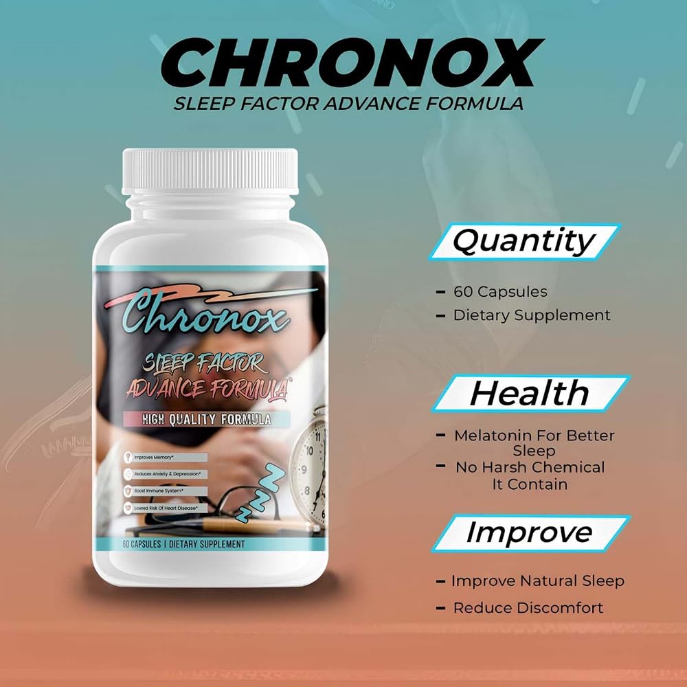 Chronox Natural Sleep Supplement with Melatonin - 60 Capsules - image 6