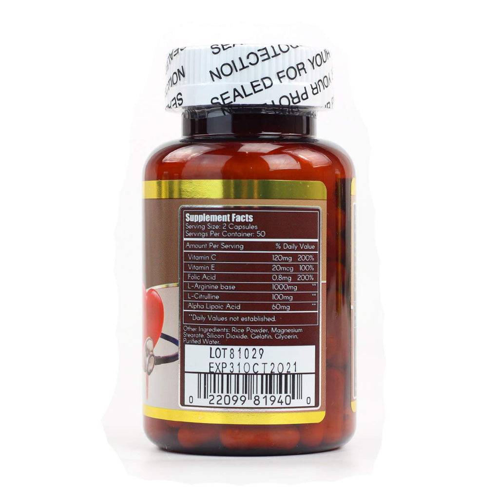 Woohoo Natural Nitric Oxide Synthase NOS - 100 Capsules - image 2