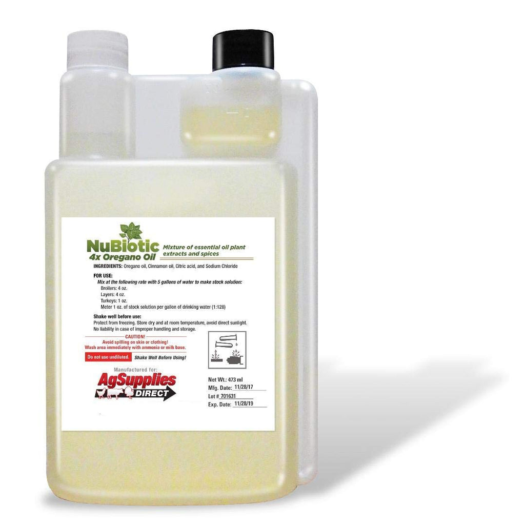 Nubiotic 4X Concentrate Oregano Oil for Poultry - 32 oz