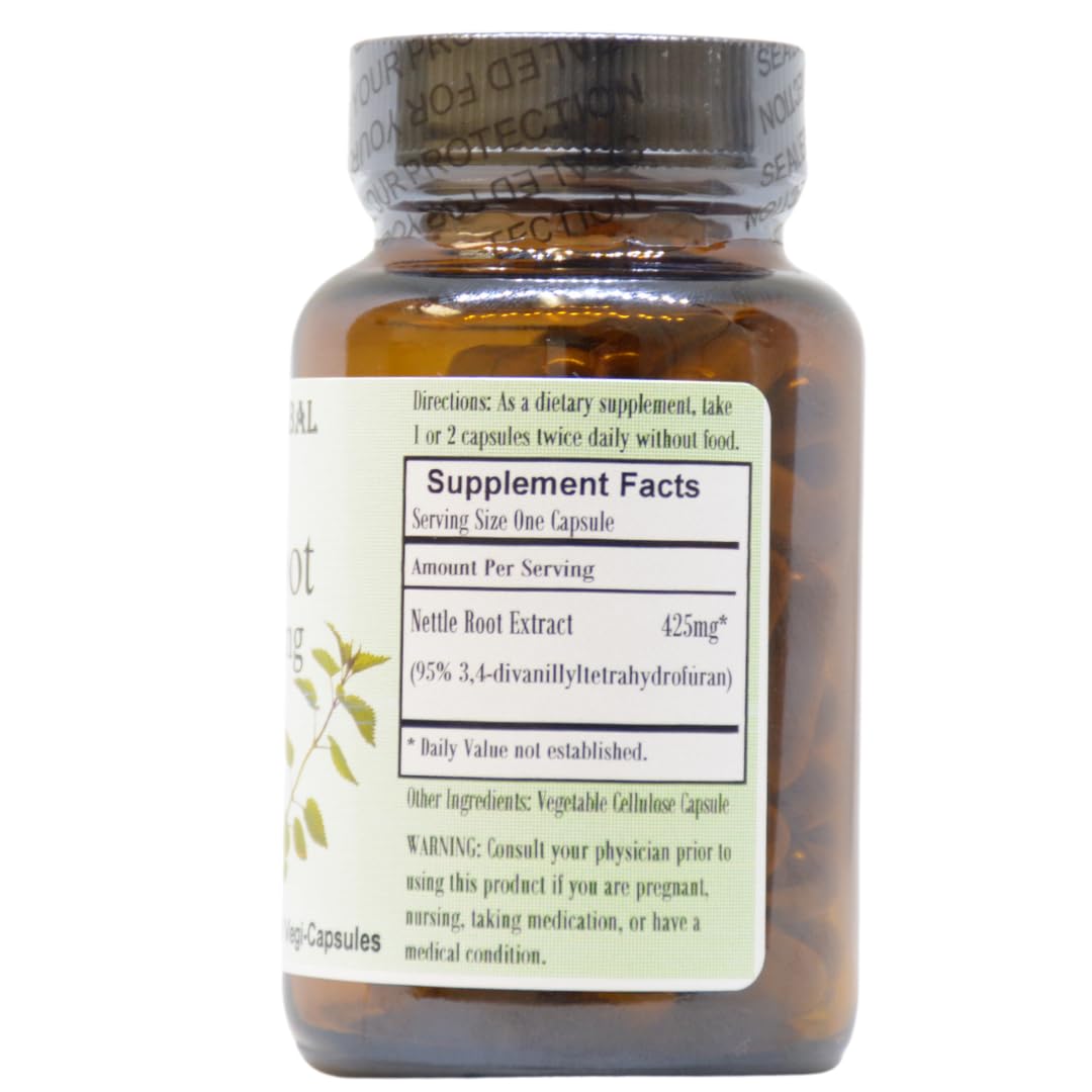 Barlowe's Herbal Elixirs Nettle Root Extract 425mg - 60 Capsules - image 2