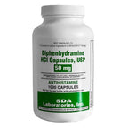 SDA LABORATORIES Diphenhydramine HCl 50mg Capsules - 1000 Count
