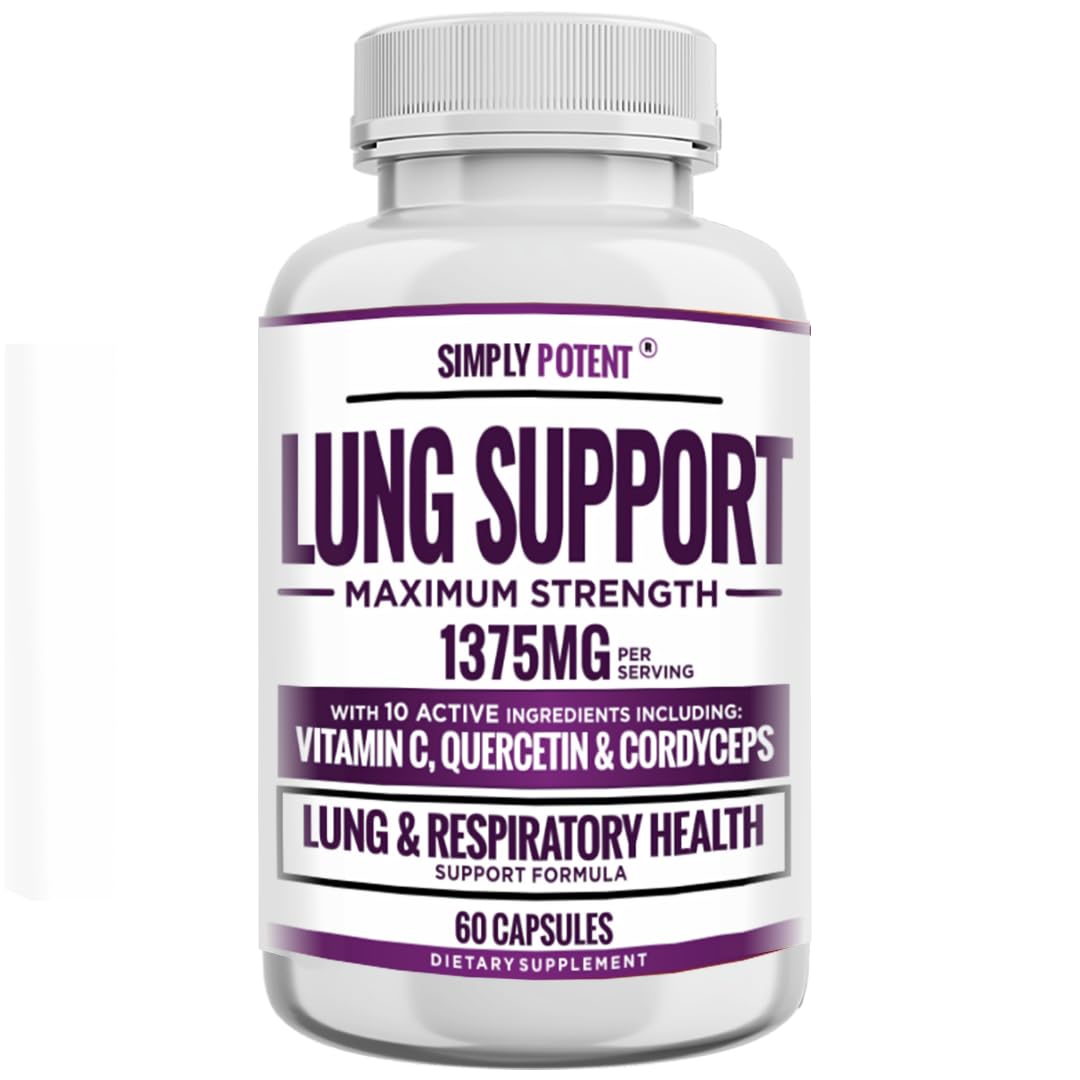 Simply Potent Lung Support Supplement with Cordyceps - 60 Capsules - image 4