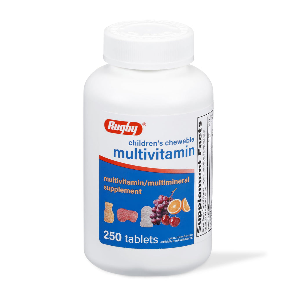 Rugby Children's Chewable Multivitamin Tablets - 250 Count