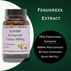 Barlowe's Herbal Elixirs Fenugreek Extract 70% Saponins - 60 Capsules - image 3