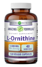 Amazing Formulas L-Ornithine 1500 mg Per Serving Veggie Capsules