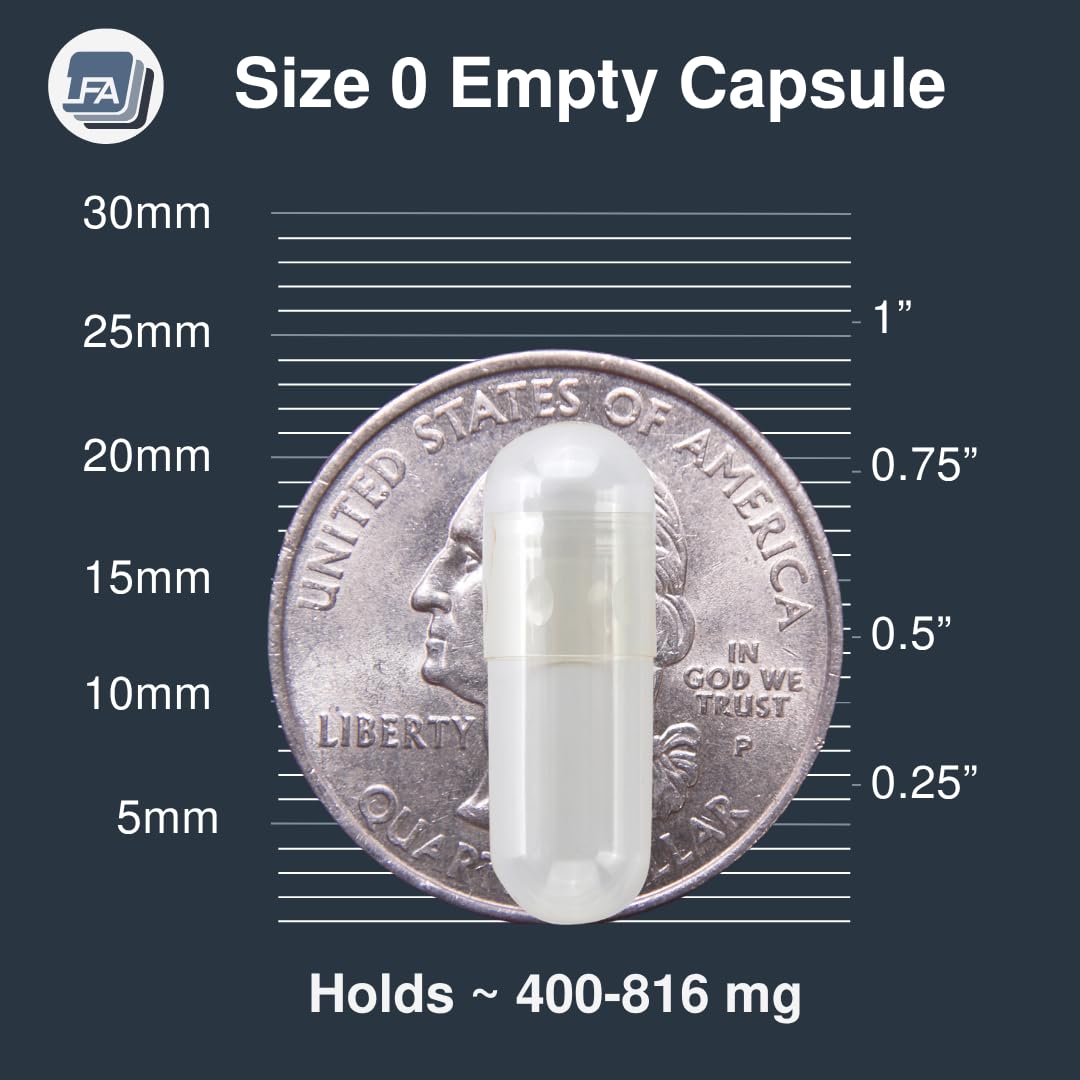 LFA Tablet Presses Size 0 Empty Capsules Vegan Pullulan - 120 Capsules - image 3