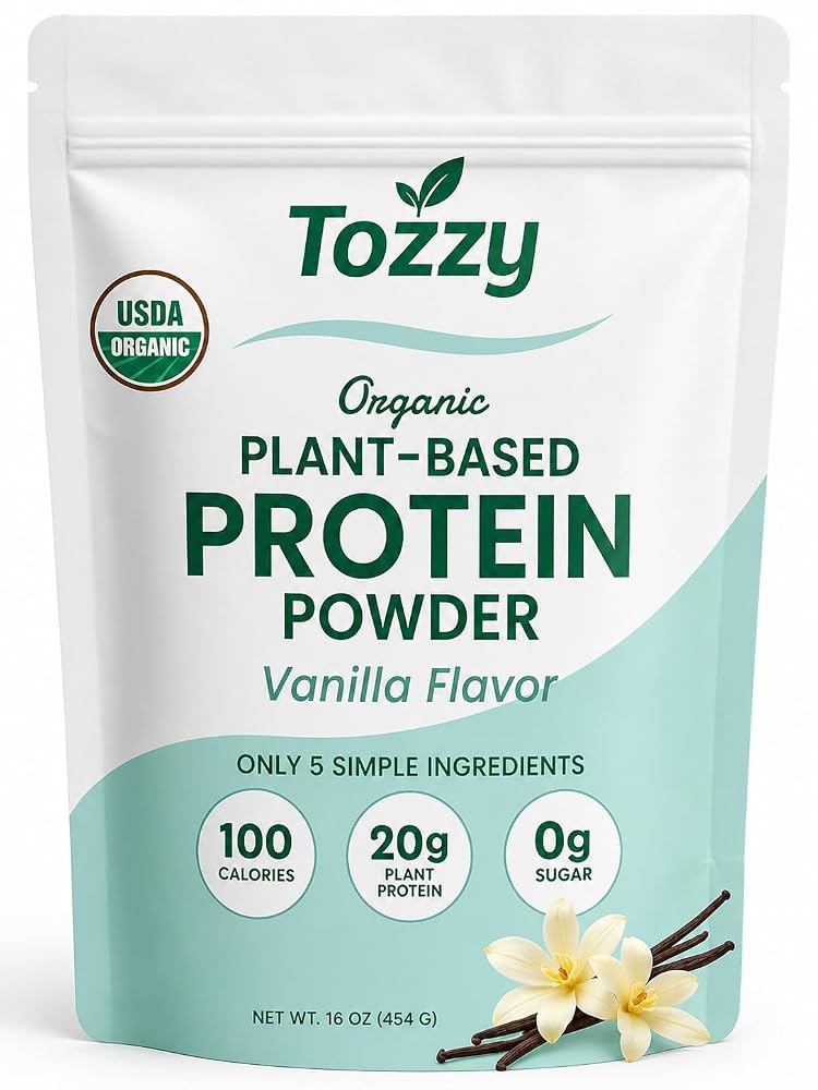 TOZZY Organic Vegan Pea Protein Powder