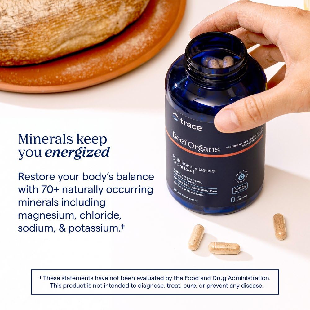 Trace Minerals Beef Organ Complex 500 mg - 180 Capsules - image 6